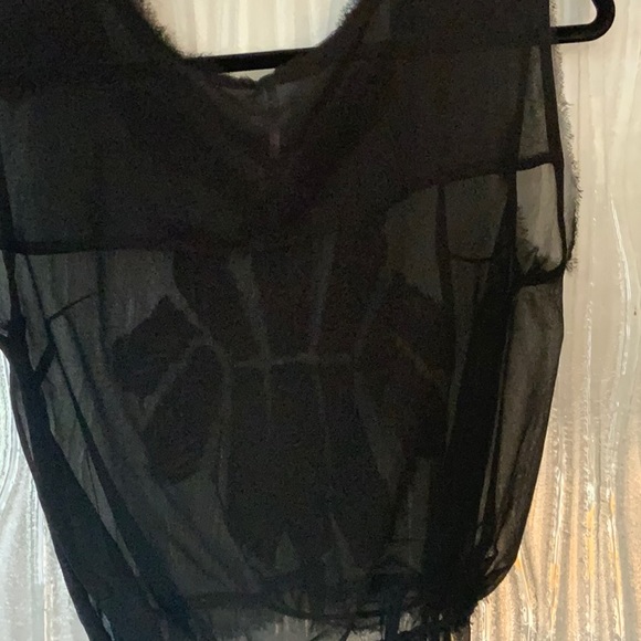 Free People black sheer top - Picture 3 of 4